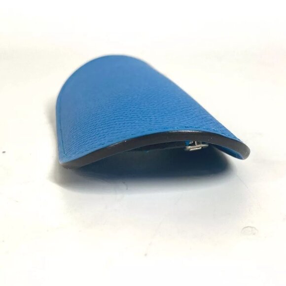 HERMES SURF Wallet Coin Compartment coin purse Epsom blue/SilverHardware - Picture 4 of 9